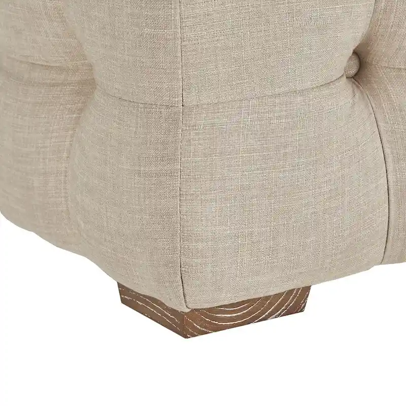 Knightsbridge Linen Fabric Tufted Bench by iNSPIRE Q Artisan