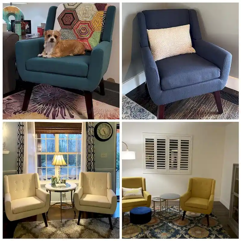 HUIMO Set of 2 Modern Tufted Accent Chair