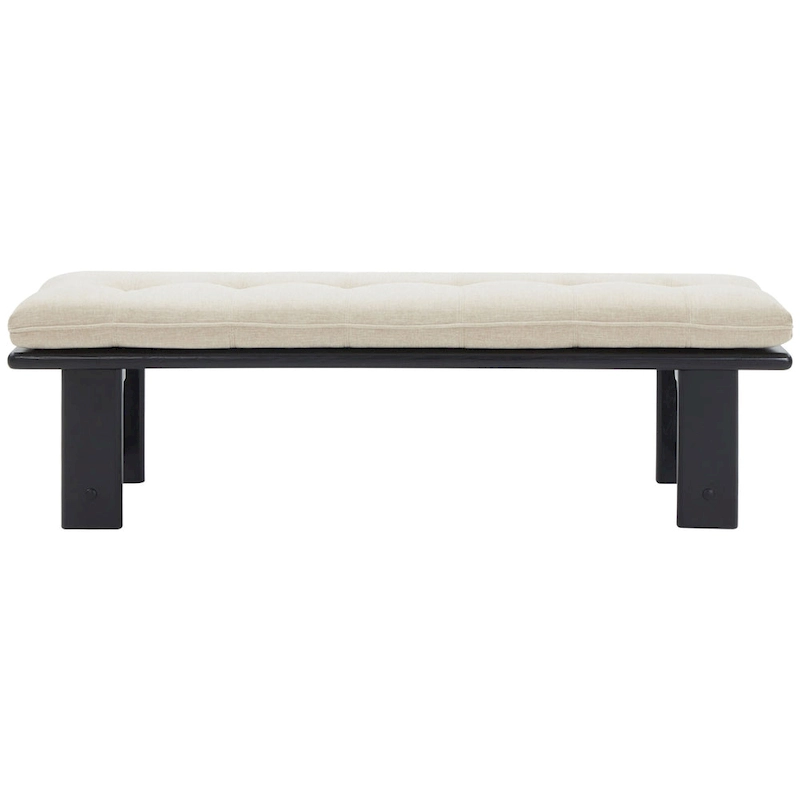SAFAVIEH Couture Rasema Modern Cushion Bench - 60.8 In. W x 18.9 In. D x 18.1 In. H - 61Wx19Dx18H