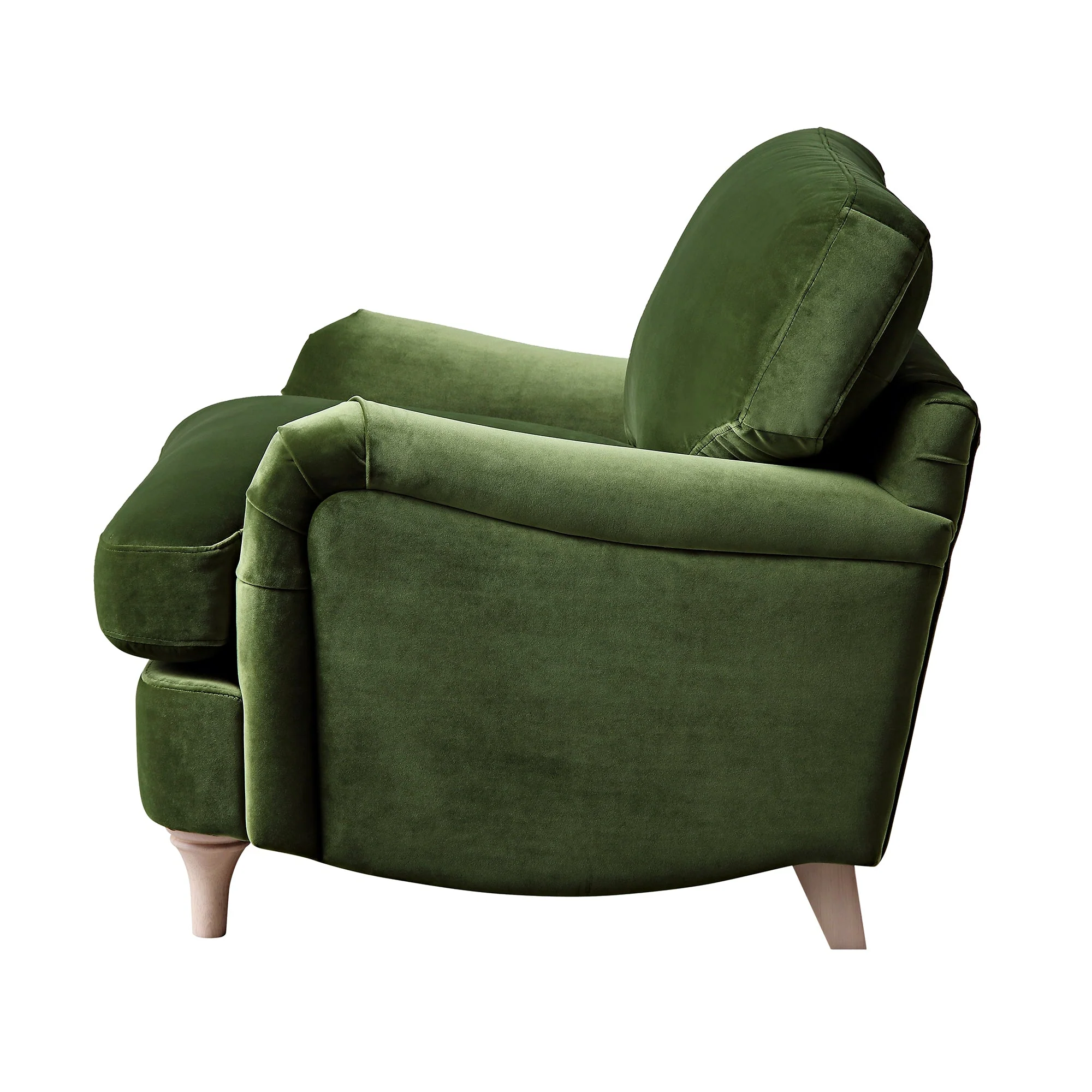 Fern Green Velvet Sofa, 1-Seater