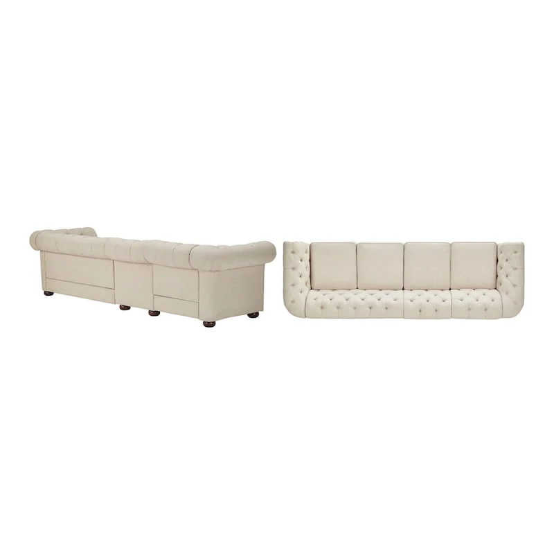 4-Seat Modular Chesterfield Sofa