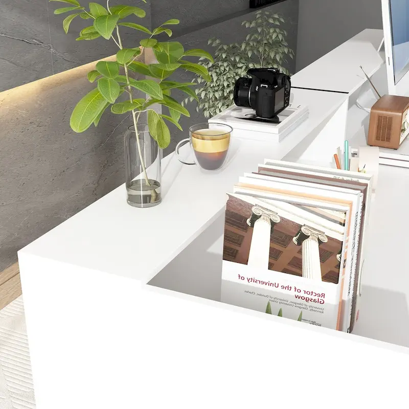 Reception Desk with Counter, Modern Front Desk Reception Room Table