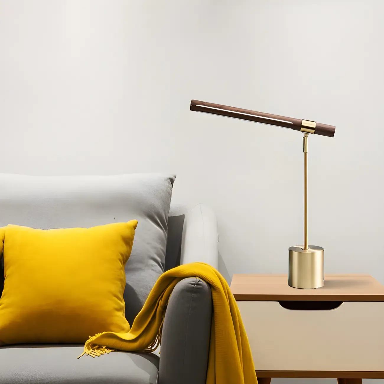 Bedside Modern Linear Gold LED Acrylic Table Lamp Dimmable