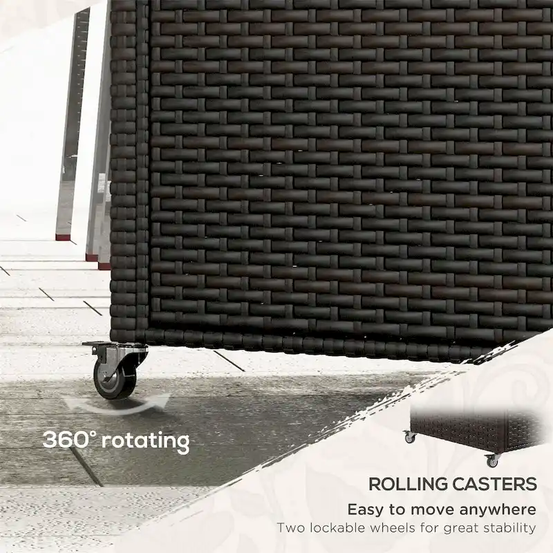 Patio Serving Cart with Glass Top