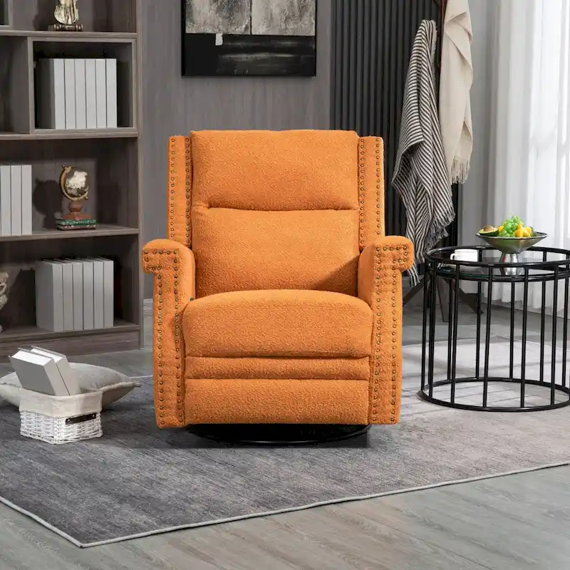 Swivel Manual Recliner Chair 360 Degree Leisure Arm Chair, Nursery Rocking Chairs