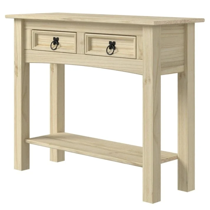 Wood Hall Table Console with 2 Drawers
