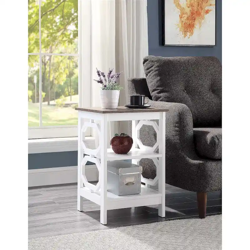 Convenience Concepts Omega End Table with Shelves