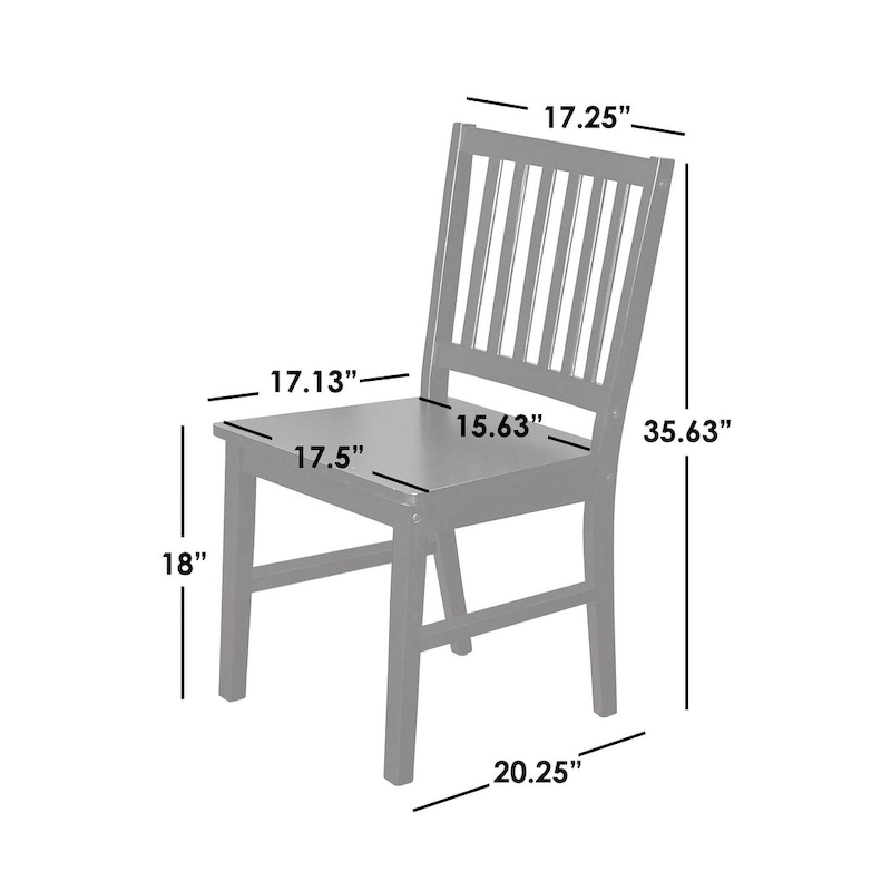 Simple Living Solid Wood Slat Back Dining Chairs (Set of 4)