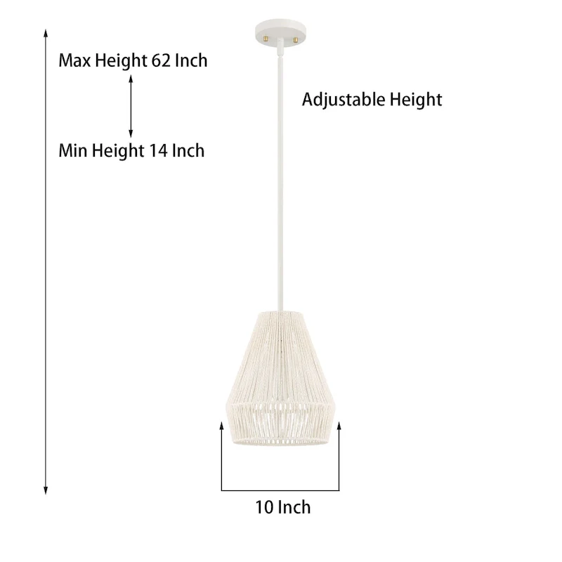 Acroma 1-light Farmhouse Coastal Rattan Kitchen Island Pendant - N/A