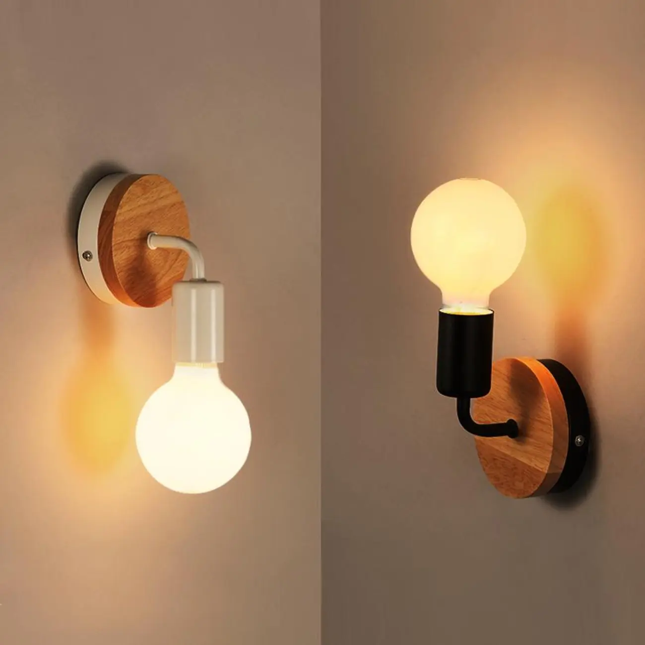 Modern LED Bathroom Vanity Light Wooden Wall Fixture