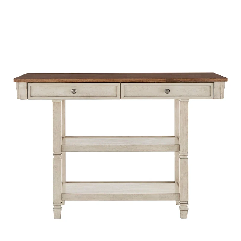Elena 2-tone Antique Kitchen Island Buffet by iNSPIRE Q Classic