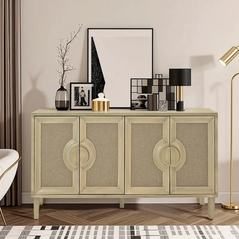 59.84 Elegant Vintage 4-Door Cabinet