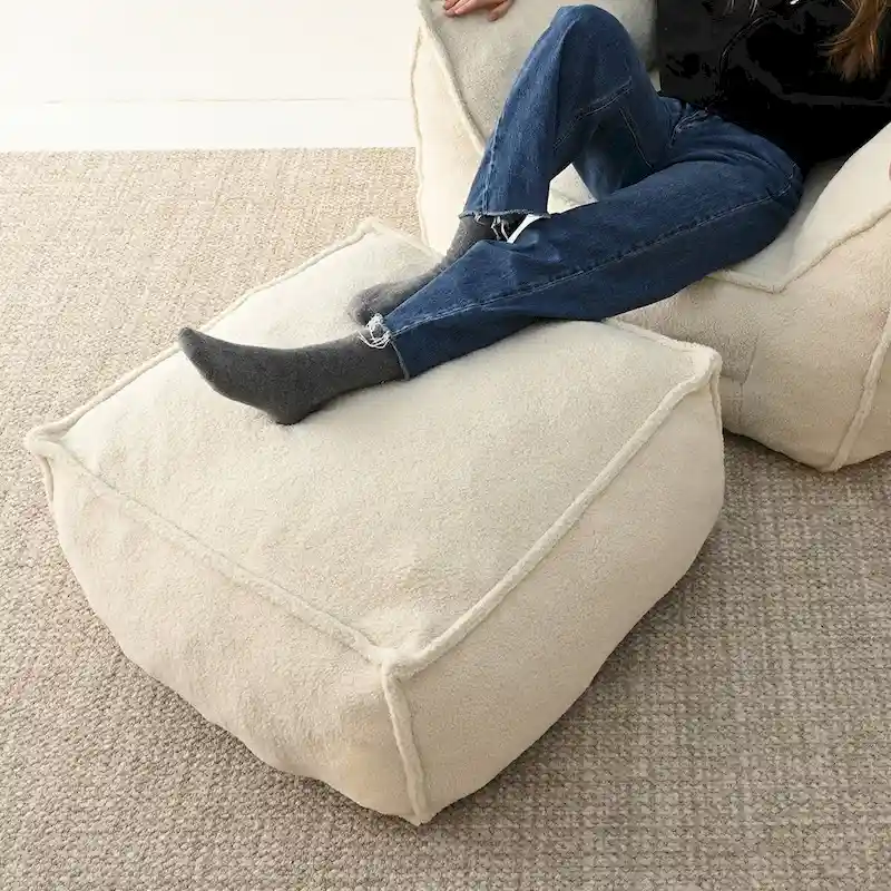 Lazy Sofa Chair Bean Bag Chair Sofa with Ottoman