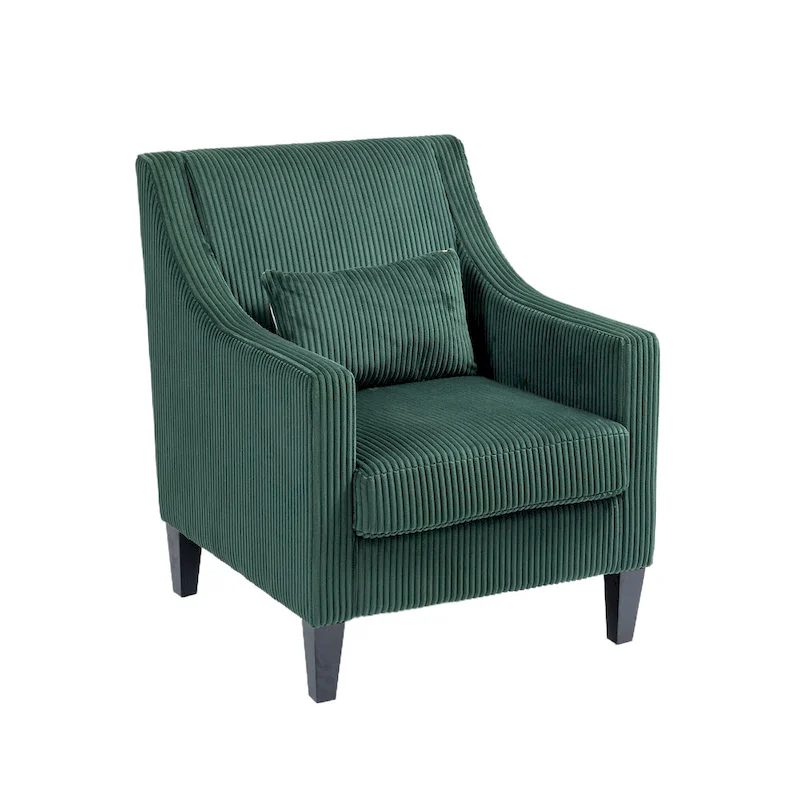 Emerald Modern 26.8  Arm Chair with Rubber Wood Legs