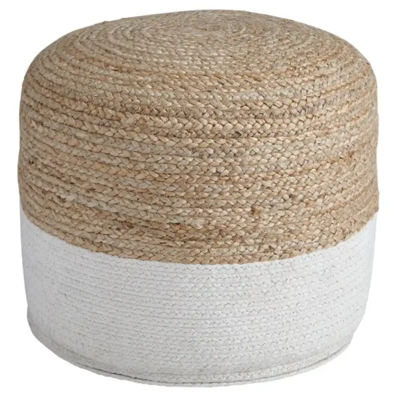 Sweed Valley Natural/White Pouf