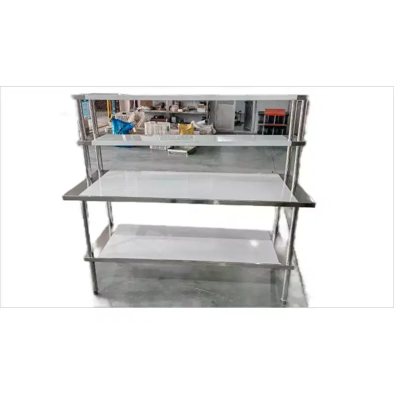 60 * 24 Stainless Steel Kitchen Worktable with 3-Tier Shelf  Heavy-Duty Prep Station for Microwave, Cookware & Kitchen Supplies Storage