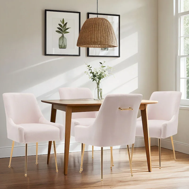 Tufted Velvet Upholstered Dining Chair Set of 2