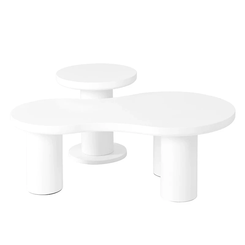 Cloud Coffee Table with Round Small Side Table