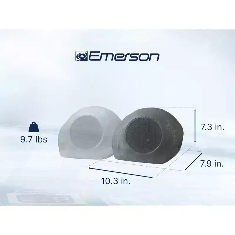 Emerson ERS-2000 Mini Pebbles Dual Bluetooth Rock Speakers