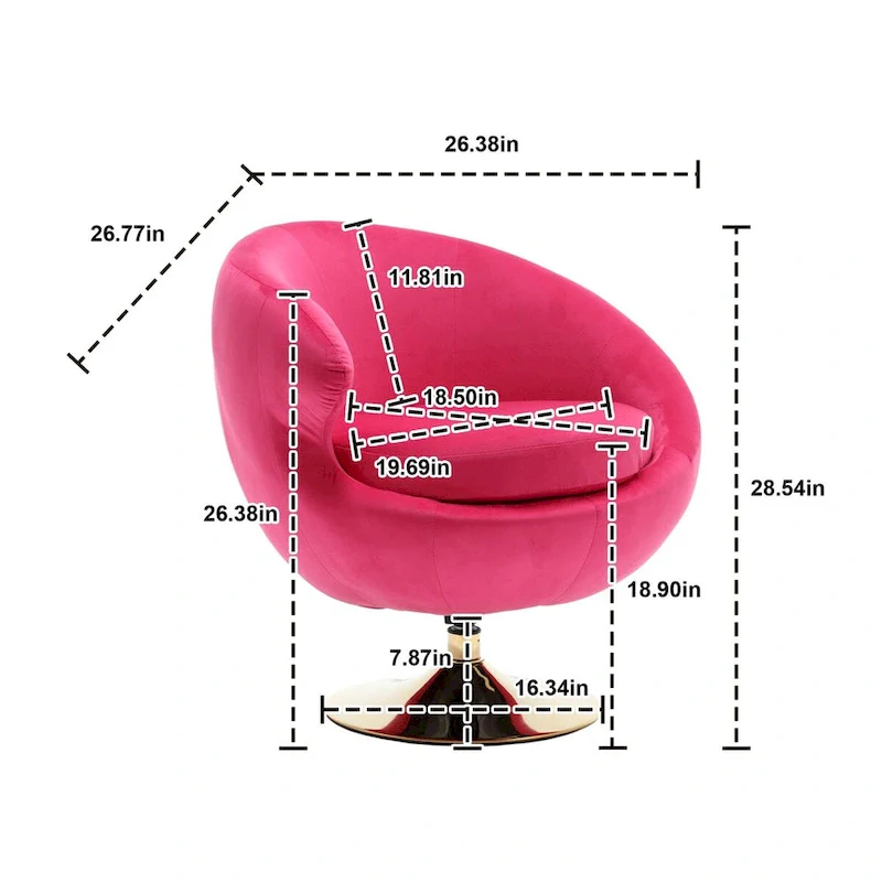 360 Degree Swivel Cuddle Barrel Accent Chairs, Round Armchairs