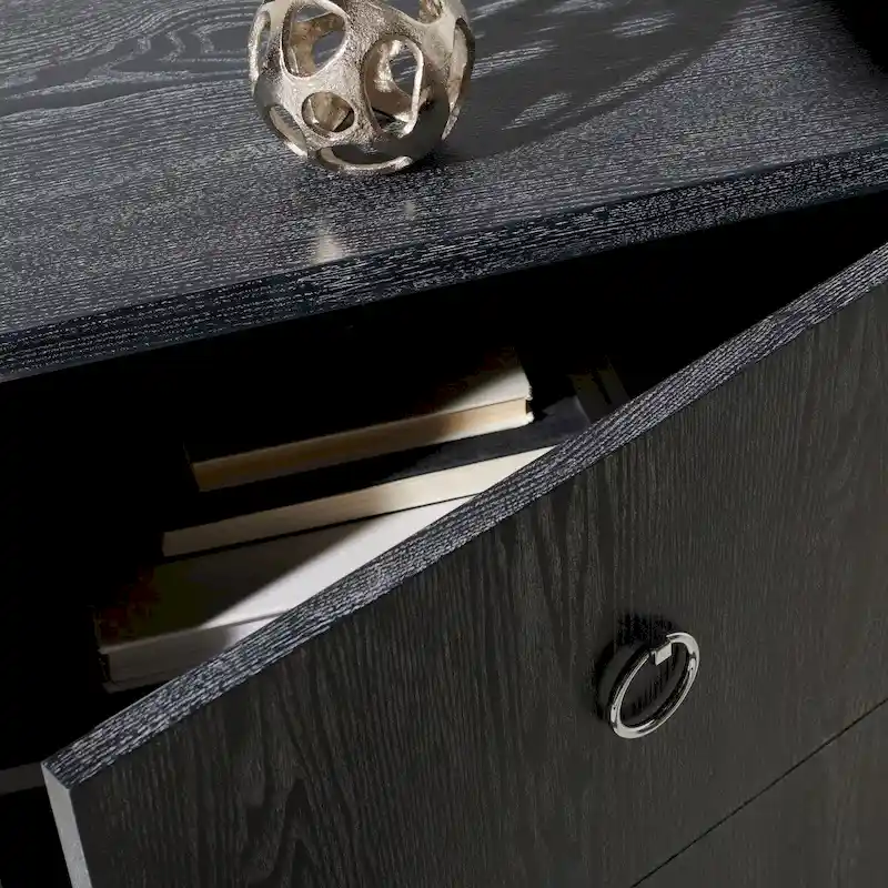 White & Gold Lacquer Storage Chest - 24