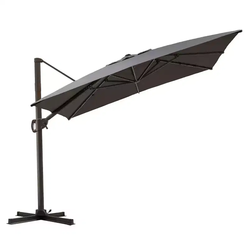 Crestlive Products 9x11FT Cantilever Patio Offset Umbrella 1-Tier Top No Base