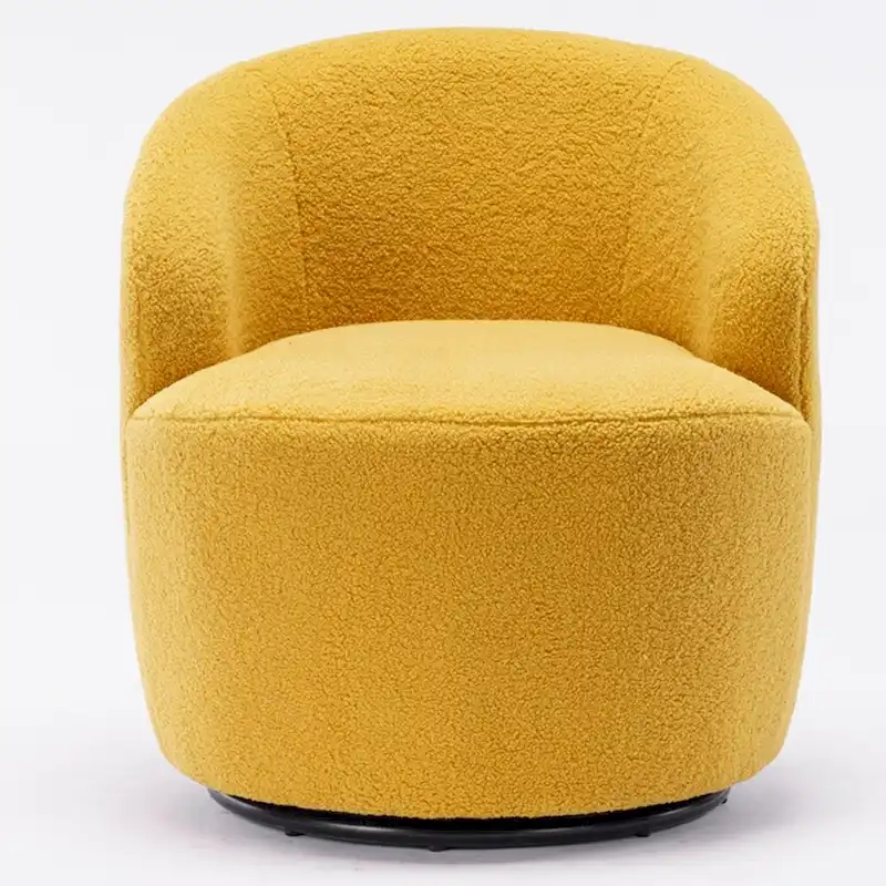 Teddy Fabric Swivel Accent Armchair Barrel Chair