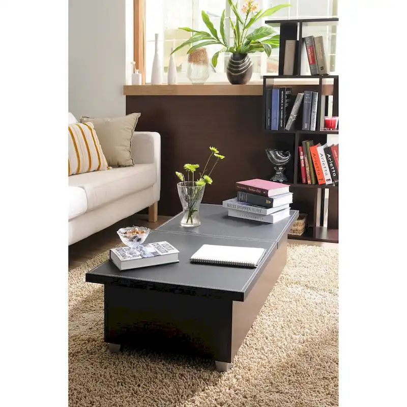 Furniture of America Numero 47-inch Leatherette Top Coffee Table