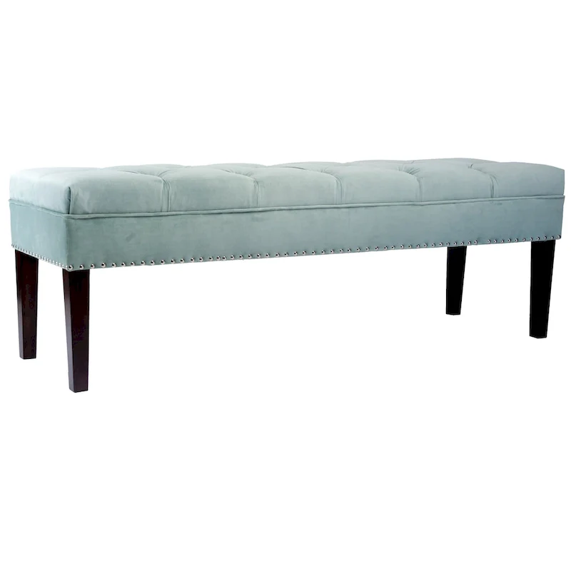 Mid Century Modern Tufted Upholstered Living Room Bench