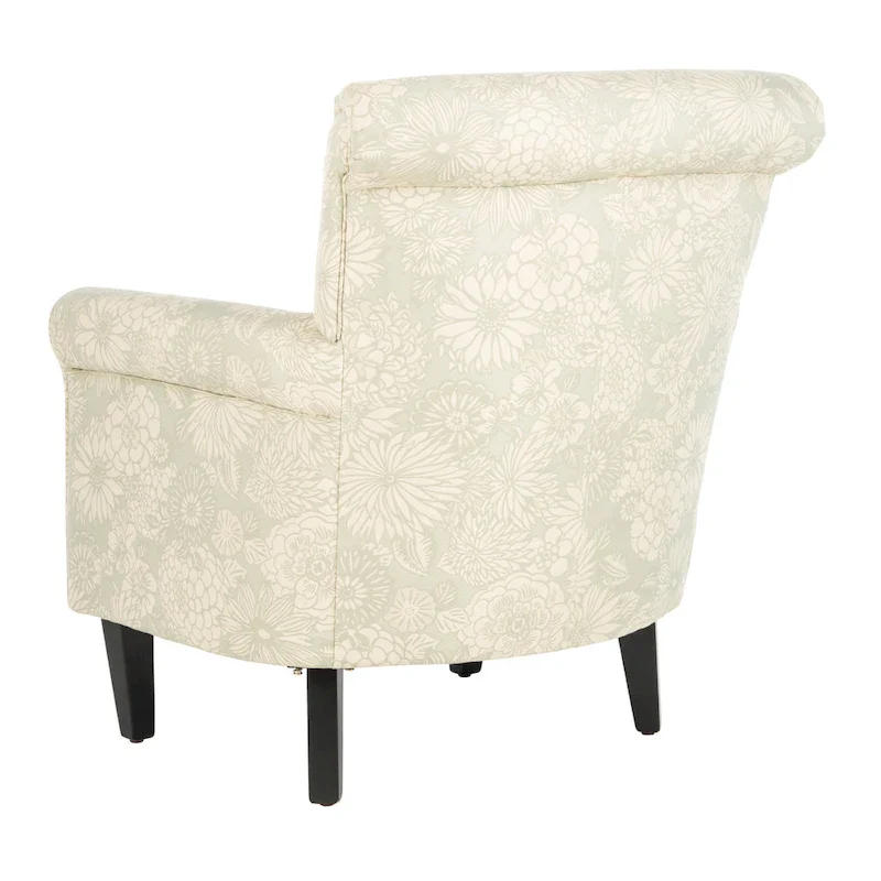 Gramercy Garden Motif Grey Club Chair - 30W x 33D x 32H