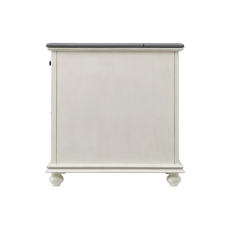 Elegant Chairside Table with Power