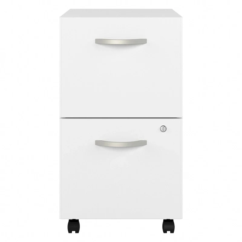 2 Drawer Mobile File Cabinet with Lock and Casters