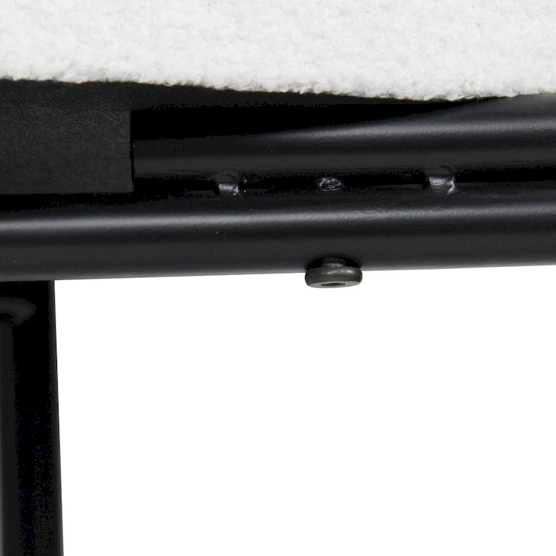 Tingri Modern White Cushion Top Entryway Bench