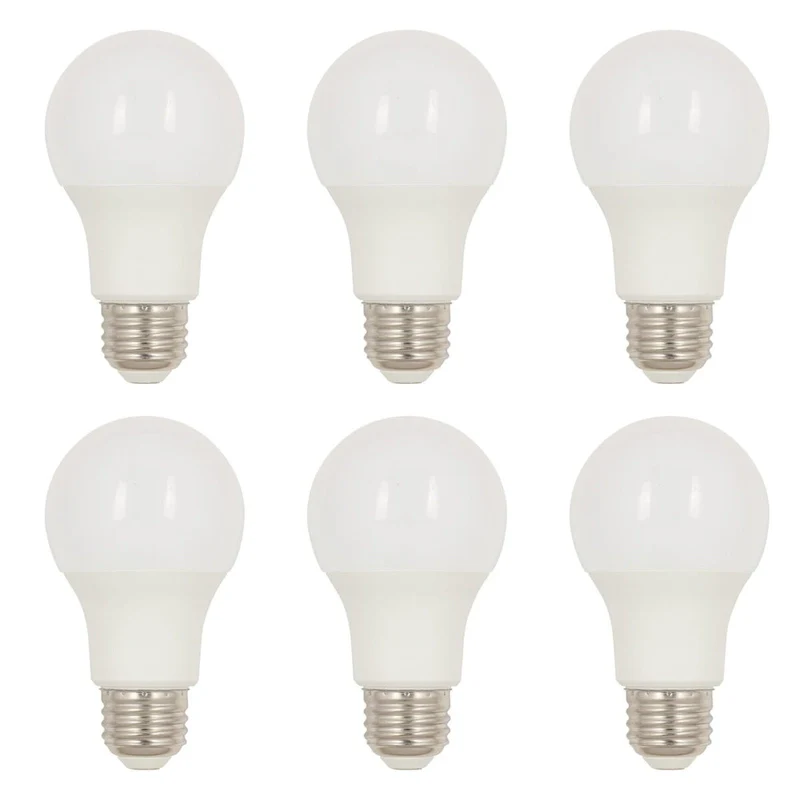 Westinghouse Lighting 9 Watt (60 Watt Equivalent) A19 Daylight LED Light Bulb, Medium Base, 6 Pack - White - 6-Pack