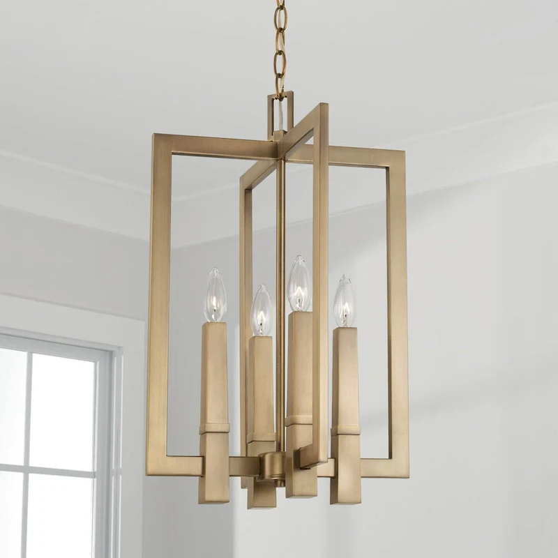 Blake 4-light Aged Brass Foyer Pendant
