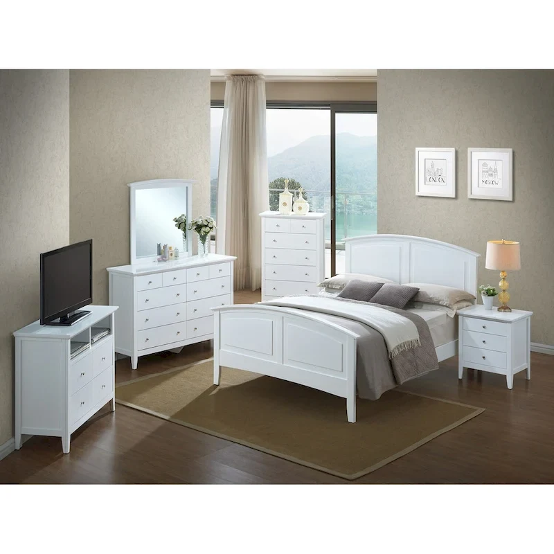 Hammond Queen Panel Bed with Curved Top Rail