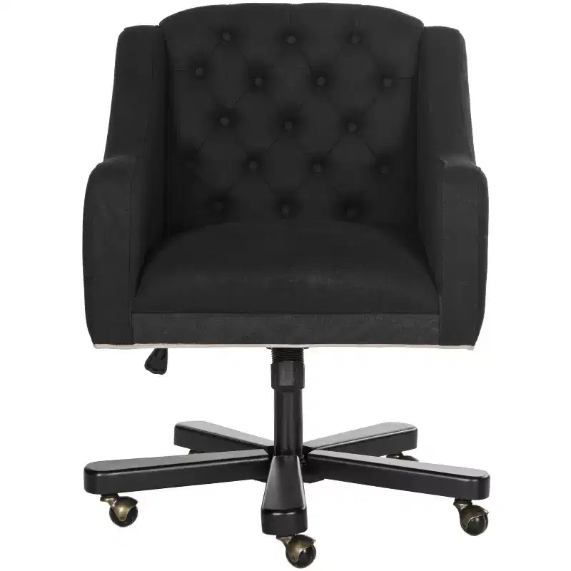Salazar Desk Chair - Black/Taupe - Safavieh