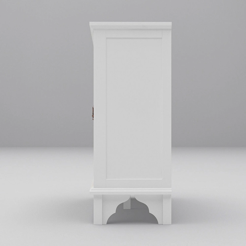 Wooden Carved Bathroom Cabinet Accent Cabinet Sideboard Acrylic Glass