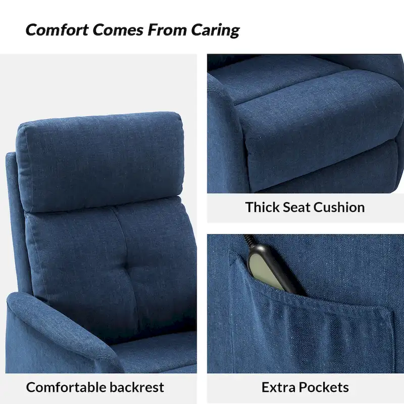 Elisa Power Remote Lift Assist Recliner Set Of 2 with Metal Base