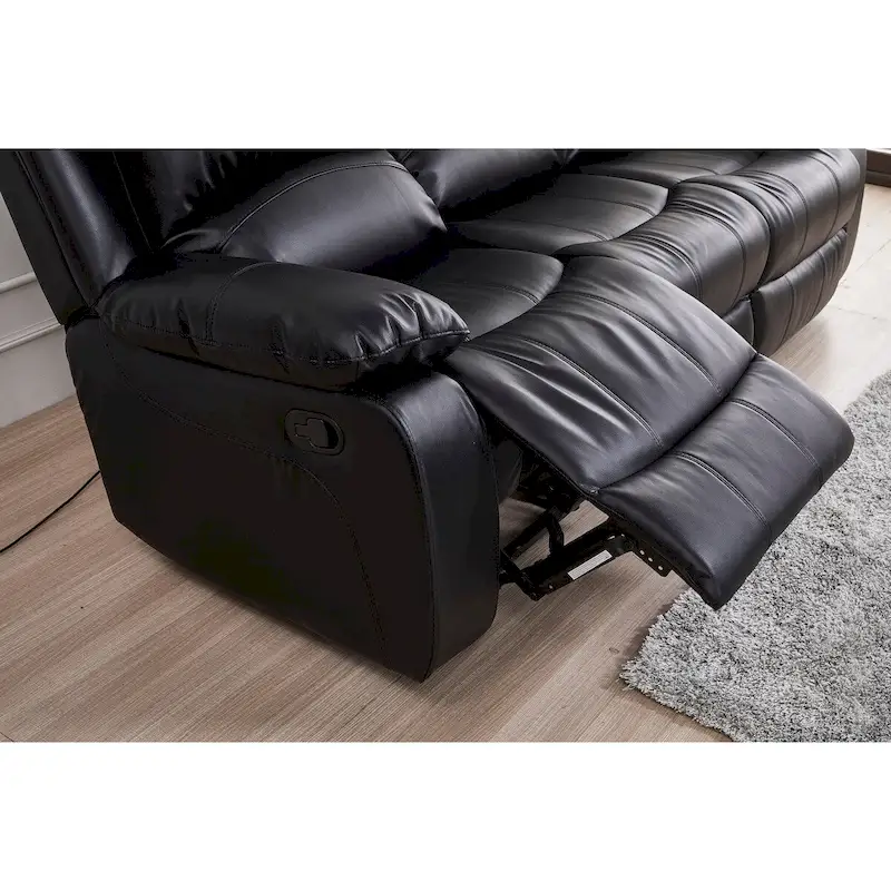 Betsy Furniture 2 Piece Bonded Leather Reclining Living Room Set, Sofa and Loveseat