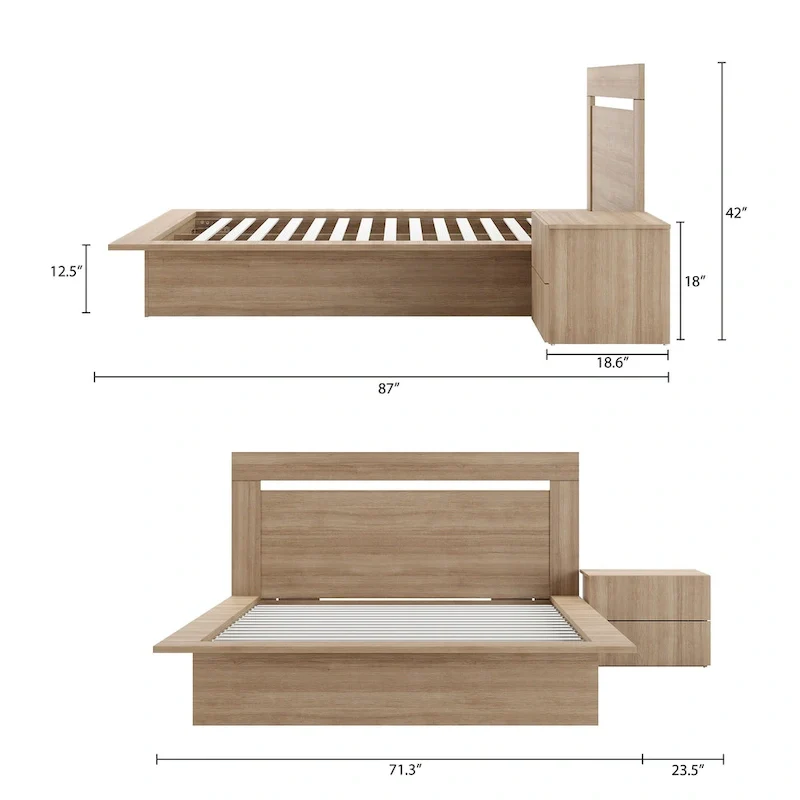 Malibu 3-Piece Bedroom Set with Bed