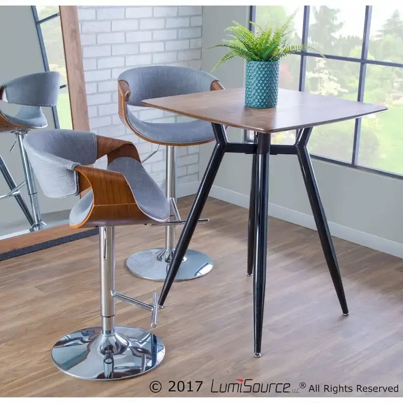 Carson Carrington Sauda Mid-century Modern Walnut WoodAdjustable Bar Stool