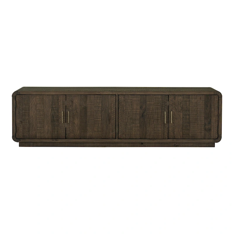 Aurelle Home Modima Rustic Rounded Edge Entertainment Center