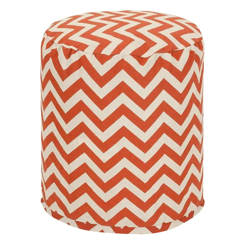 Chevron Indoor / Outdoor Ottoman Pouf 16 L x 16 W x 17 H