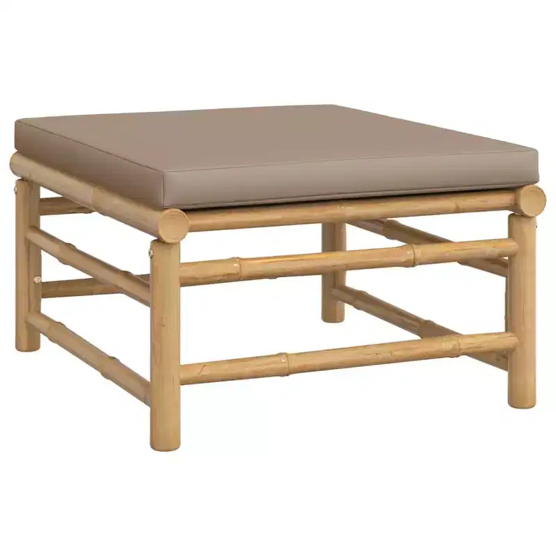 vidaXL Garden Lounge Set, Bamboo Bamboo, Fabric (100% polyester)