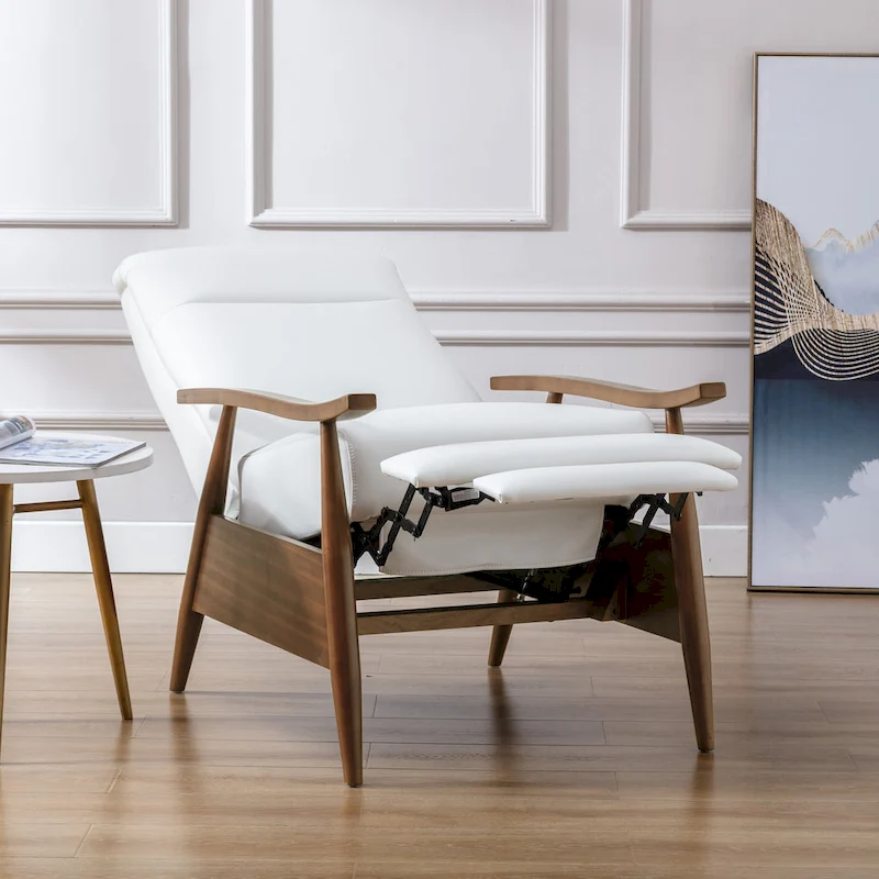 Sienna Upholstered Wood Push Back Recliner by Greyson Living