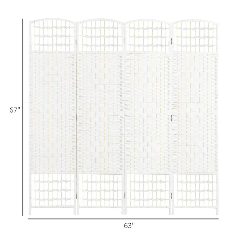 4 Panel Room Divider Folding Privacy Screen