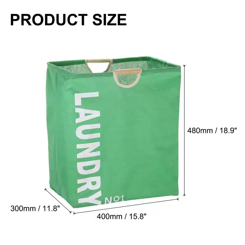 Unique Bargains Collapsible Fabric Cotton Polyester Mesh Laundry Hamper