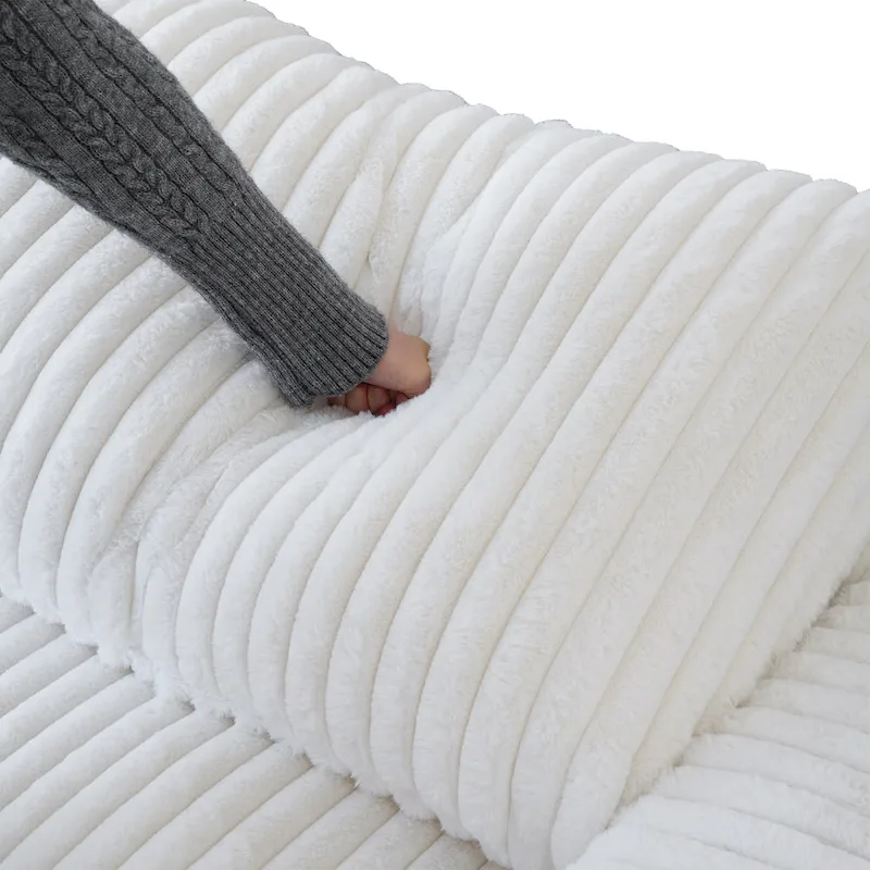 157.48 Soft Plush Modular Sectional Sofa 4-Seater Upholstered Living Room Couch