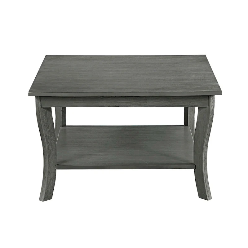 Square Coffee Table with Bottom Shelf